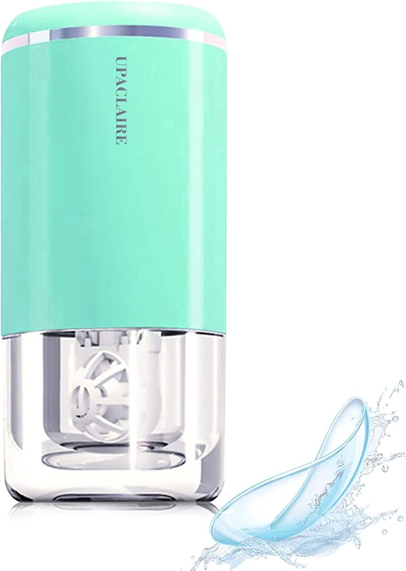 UpaClaire Ultrasonic Contact Lens Cleaner, Intelligent Cleaning Machine for Soft and Rigid (RGP) Contact Lenses, Green - Image 1